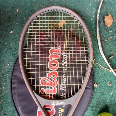 Vintage Sports & Yard Game Lot – Tennis, Horseshoes, & Net Set