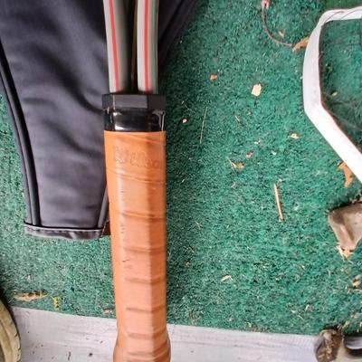 Vintage Sports & Yard Game Lot – Tennis, Horseshoes, & Net Set