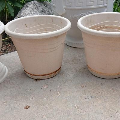 Large Outdoor Planter Lot – 10-Piece Assortment