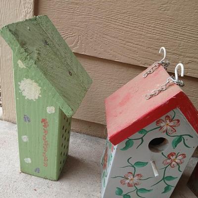 Lot of 3 Handcrafted Garden Houses – Birdhouse & Insect Hotels