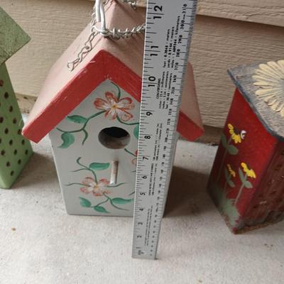 Lot of 3 Handcrafted Garden Houses – Birdhouse & Insect Hotels