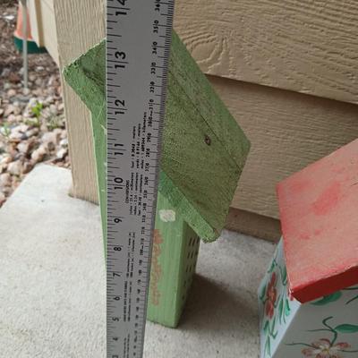 Lot of 3 Handcrafted Garden Houses – Birdhouse & Insect Hotels