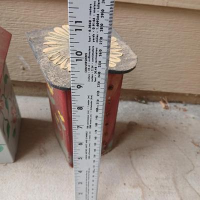 Lot of 3 Handcrafted Garden Houses – Birdhouse & Insect Hotels
