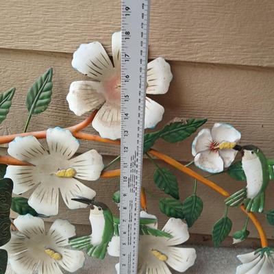 Metal Garden Wall Décor – Floral Vine with Hummingbird & Butterfly