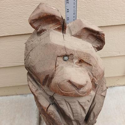 Chainsaw Carved Wood Bear Statue – Rustic Lodge Décor