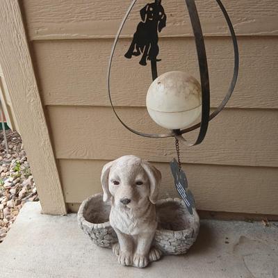 Dog Lover’s Porch Trio – Planter, Solar Light & Doormat