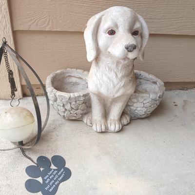 Dog Lover’s Porch Trio – Planter, Solar Light & Doormat