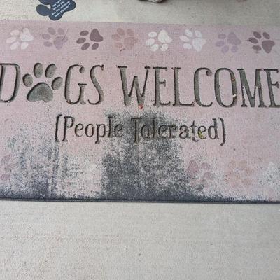 Dog Lover’s Porch Trio – Planter, Solar Light & Doormat
