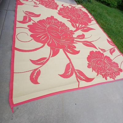 HUGE ! Reversible Patio Mat – Floral Outdoor Rug