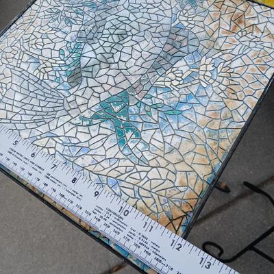 Pair of Mosaic Outdoor Plant stands or Side Tables