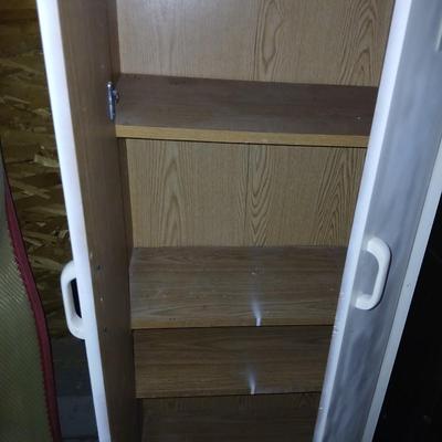White Storage Cabinet & Side Table Set