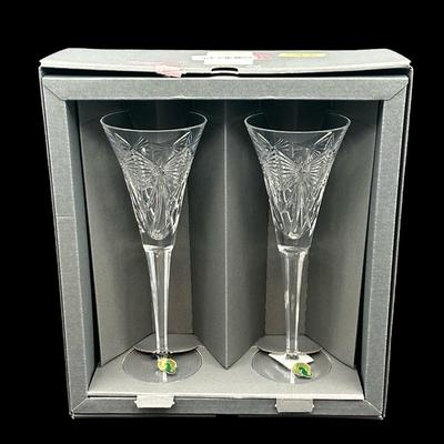 Waterford Crystal Millennium Collection “Happiness Toasting Flutes”