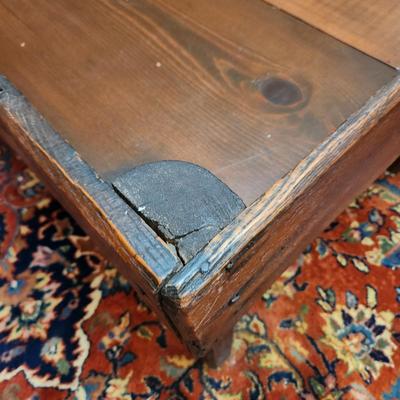 Vintage Large Farmhouse Country Coffee Table 56x24x18