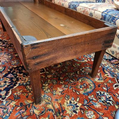 Vintage Large Farmhouse Country Coffee Table 56x24x18