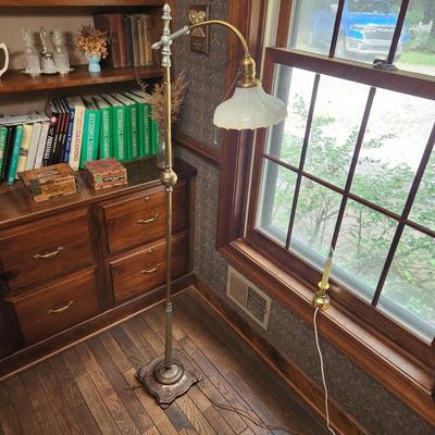 Vintage Heavy Metal Arch Floor lamp 57" tall