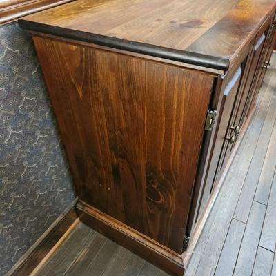 Solid Wood Sideboard Cabinet 47x18x31 with 1 side adjustable shelves