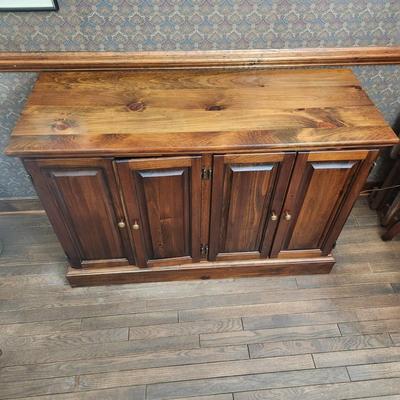 Solid Wood Sideboard Cabinet 47x18x31 with 1 side adjustable shelves