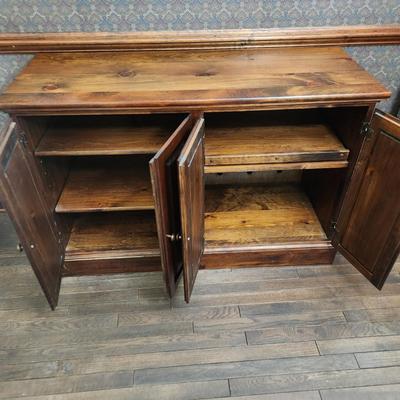 Solid Wood Sideboard Cabinet 47x18x31 with 1 side adjustable shelves