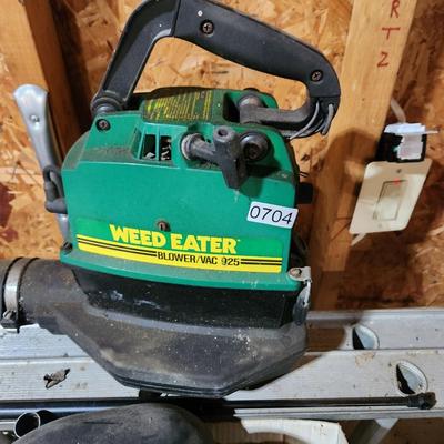 Weed Eater Blower with Rain Gutter Attachments
