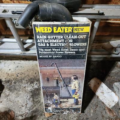 Weed Eater Blower with Rain Gutter Attachments