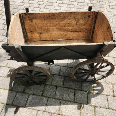 Vintage Wooden Wagon with Table Top