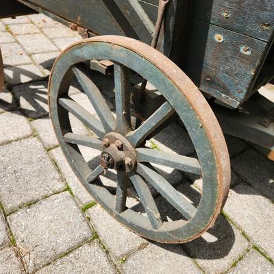 Vintage Wooden Wagon with Table Top