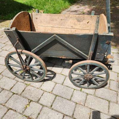 Vintage Wooden Wagon with Table Top