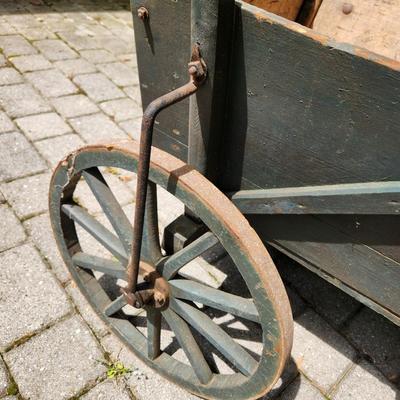Vintage Wooden Wagon with Table Top