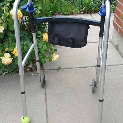 Drive Medical Folding Walker & Ergonomic Cane Set