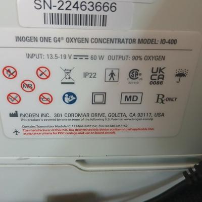 Oxygen Concentrator Lot – Inogen One G2, SeQual Carry Bag, Accessories & Supplies
