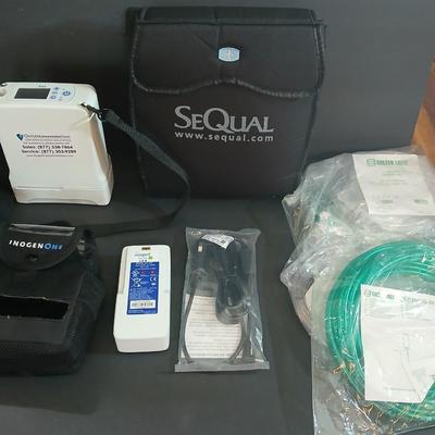 Oxygen Concentrator Lot – Inogen One G2, SeQual Carry Bag, Accessories & Supplies