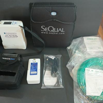 Oxygen Concentrator Lot – Inogen One G2, SeQual Carry Bag, Accessories & Supplies