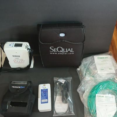 Oxygen Concentrator Lot – Inogen One G2, SeQual Carry Bag, Accessories & Supplies