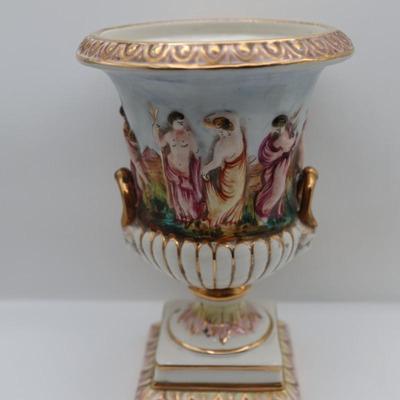 Capodimonte Italian Porcelain Urn with Lid