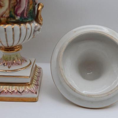 Capodimonte Italian Porcelain Urn with Lid
