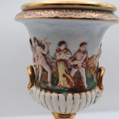 Capodimonte Italian Porcelain Urn with Lid