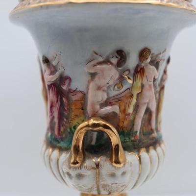 Capodimonte Italian Porcelain Urn with Lid