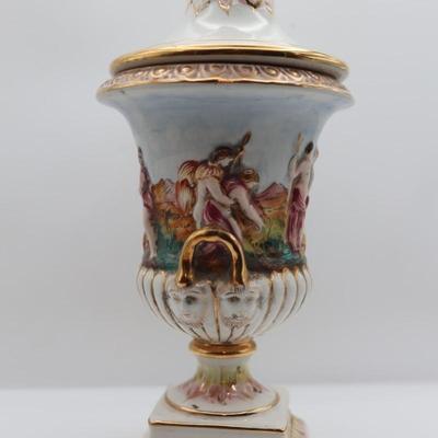 Capodimonte Italian Porcelain Urn with Lid