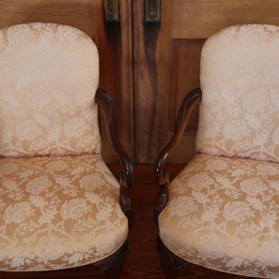 Vintage Pair of Mahogany Armchairs