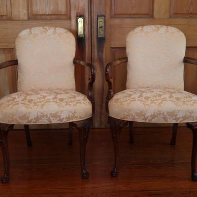 Vintage Pair of Mahogany Armchairs