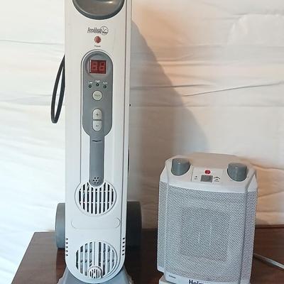 Lot of Two Holmes Space Heaters – Tower oil & Ceramic Models