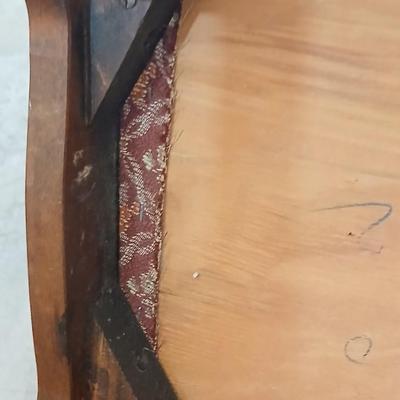Antique Wooden Rocking Chair with Carved Backrest