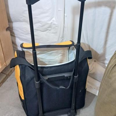 Camping Gear Lot – Sleeping Bags, Air Pump & Rolling Bag