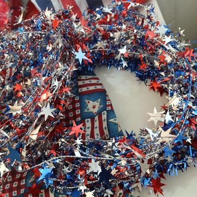 Large Patriotic Americana Décor Lot – Bunting, Garland, Flags & More
