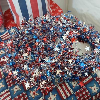 Large Patriotic Americana Décor Lot – Bunting, Garland, Flags & More