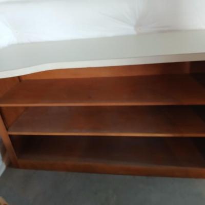 Vintage Wooden Store Counter with Laminate Top
