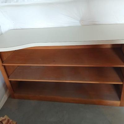 Vintage Wooden Store Counter with Laminate Top
