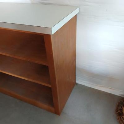 Vintage Wooden Store Counter with Laminate Top