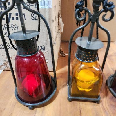 4 Imax Indoor Outdoor Patio Hanging Candle Holders NOS
