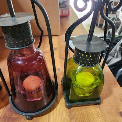 4 Imax Indoor Outdoor Patio Hanging Candle Holders NOS